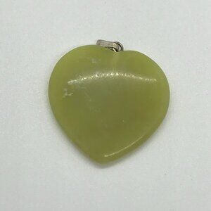 Yellow New Jade Heart Pendant